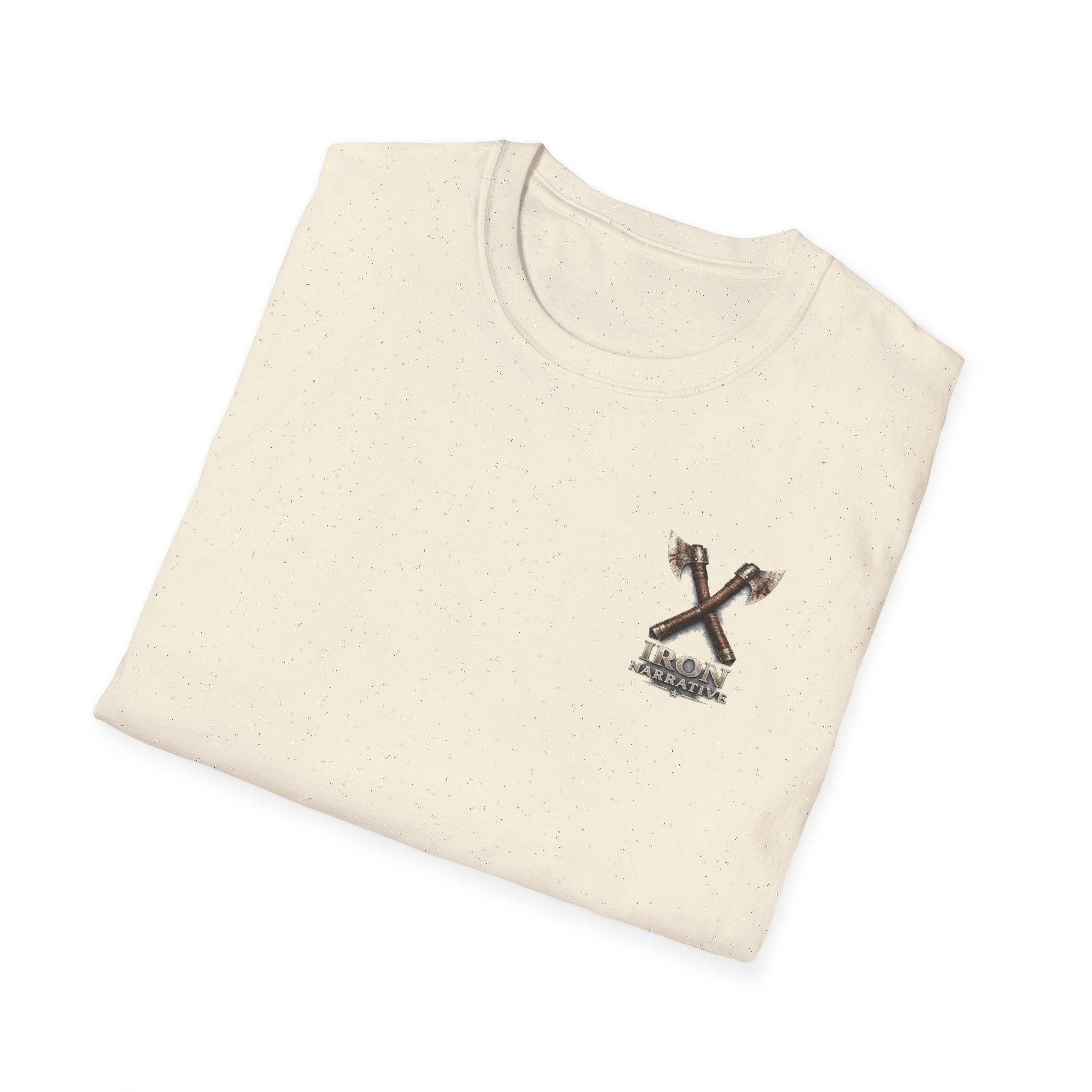 Forged In Suffering T-Shirt — 'Forged in Suffering' Nordic Viking Helmet Graphic Tee