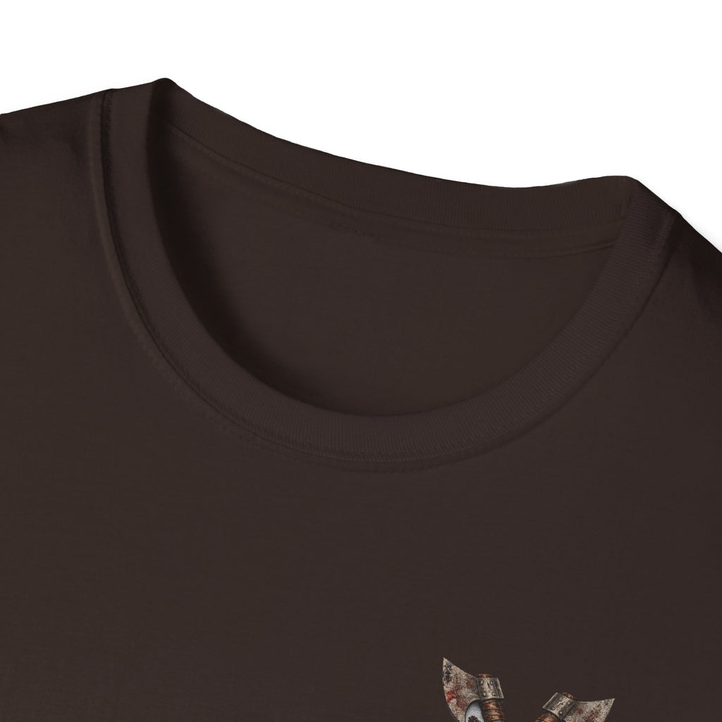 Forged In Suffering T-Shirt — 'Forged in Suffering' Nordic Viking Helmet Graphic Tee