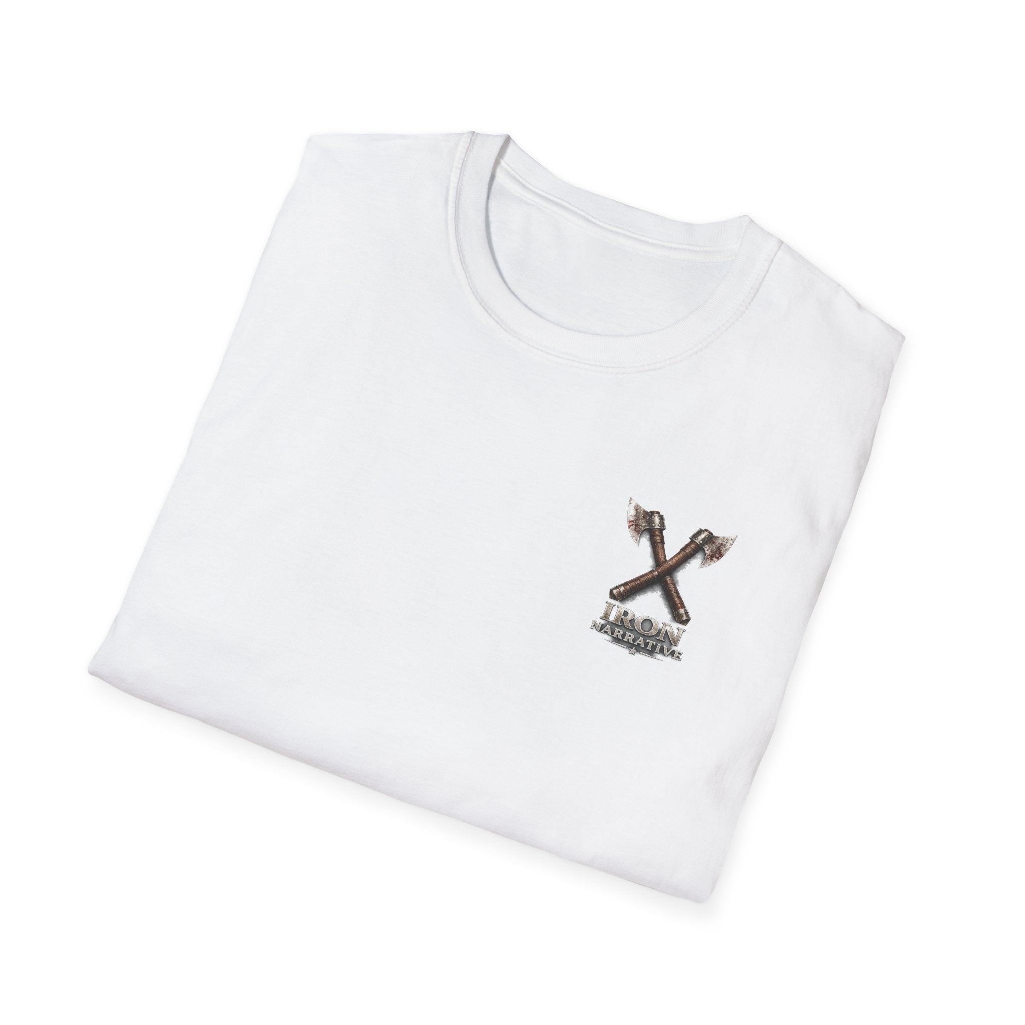 Forged In Suffering T-Shirt — 'Forged in Suffering' Nordic Viking Helmet Graphic Tee