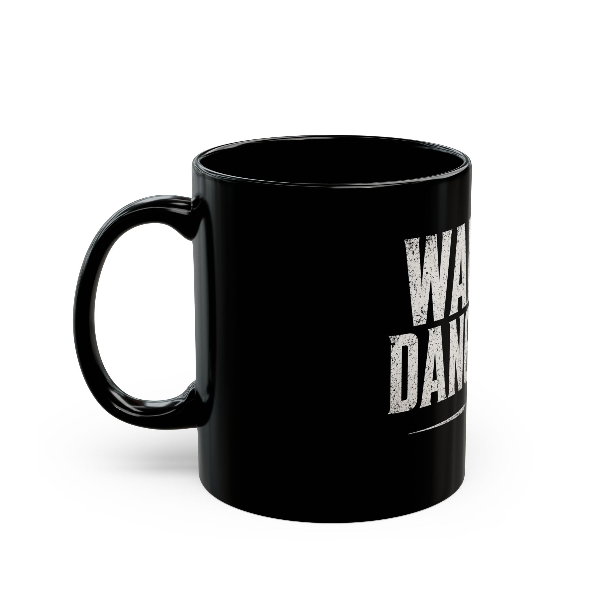 Wake Up Dangerous Black Mug – Bold Spartan Coffee Cup (11oz & 15oz)