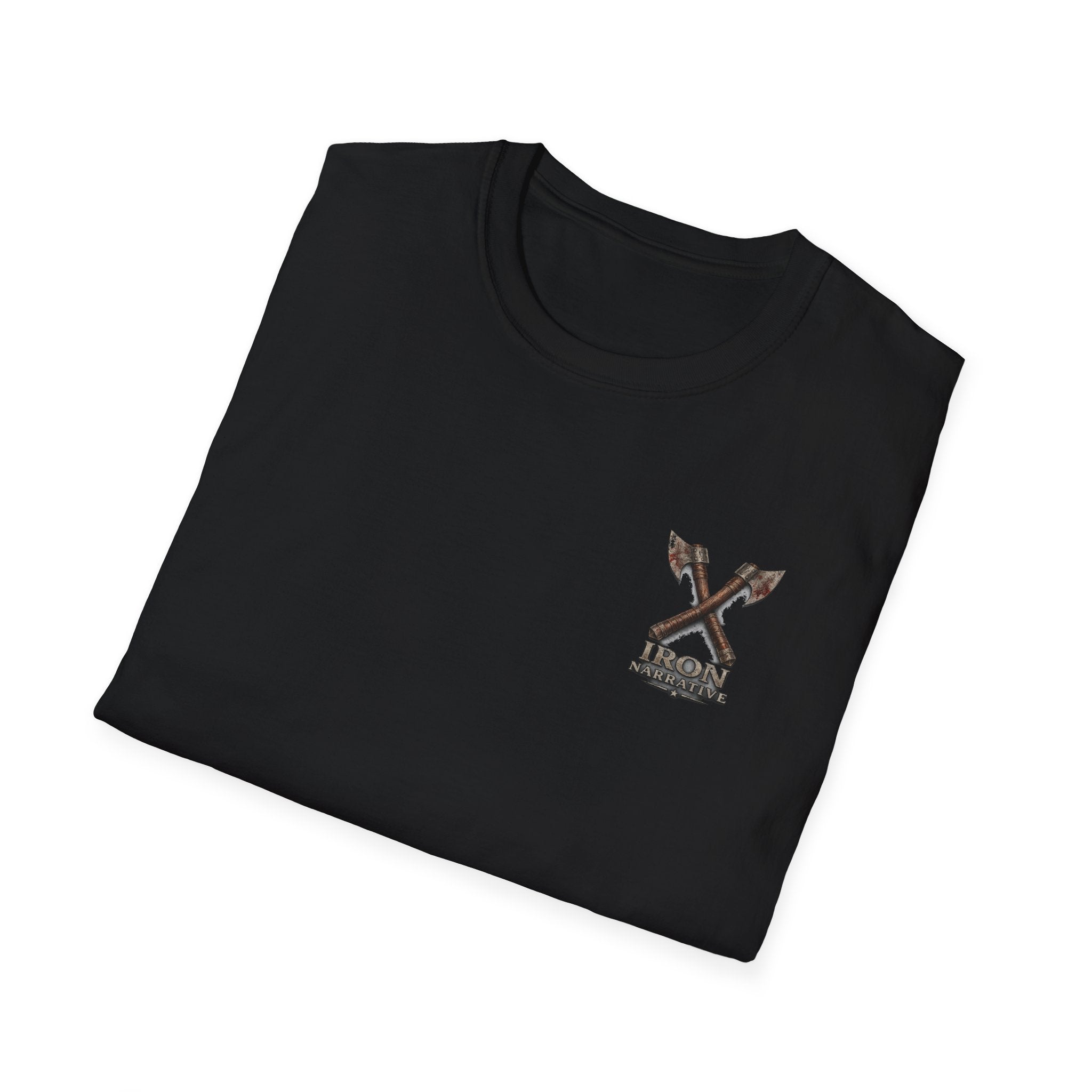 Forged In Suffering T-Shirt — 'Forged in Suffering' Nordic Viking Helmet Graphic Tee
