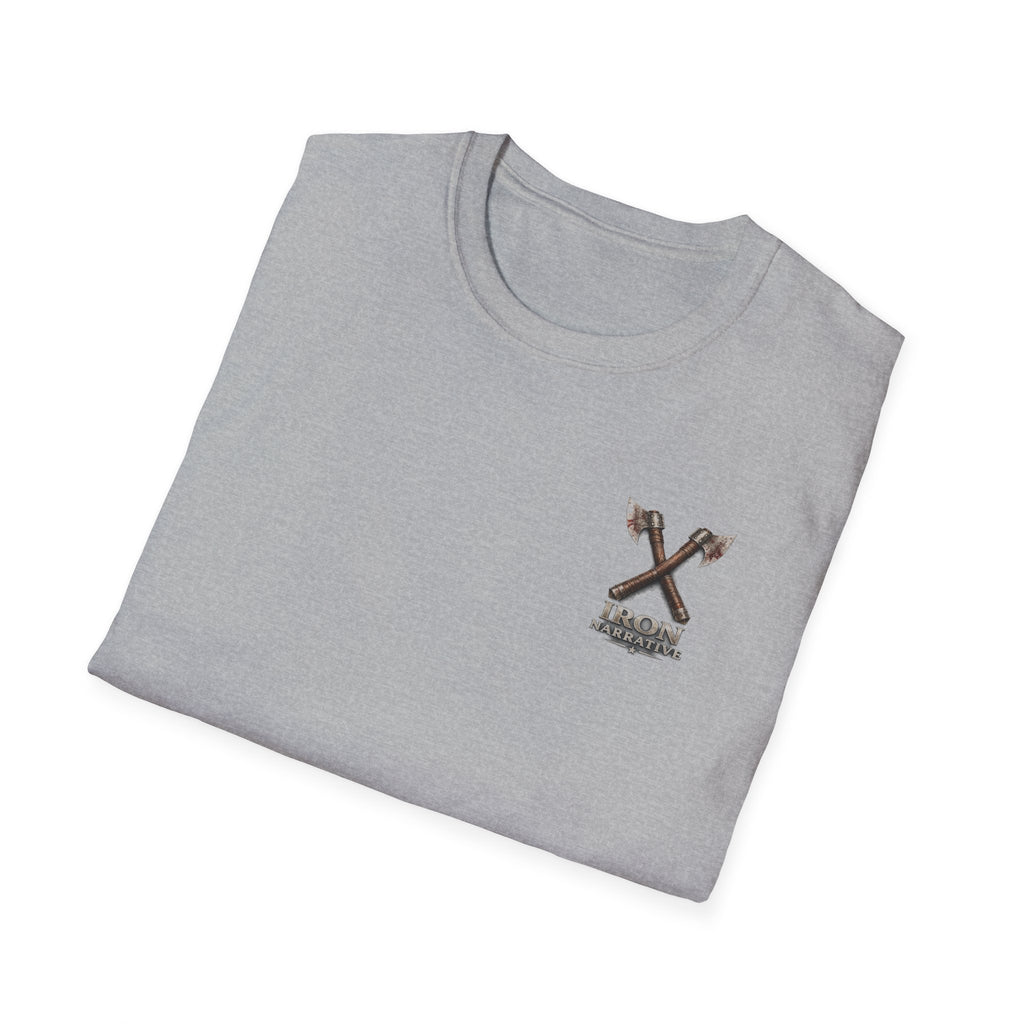 Forged In Suffering T-Shirt — 'Forged in Suffering' Nordic Viking Helmet Graphic Tee