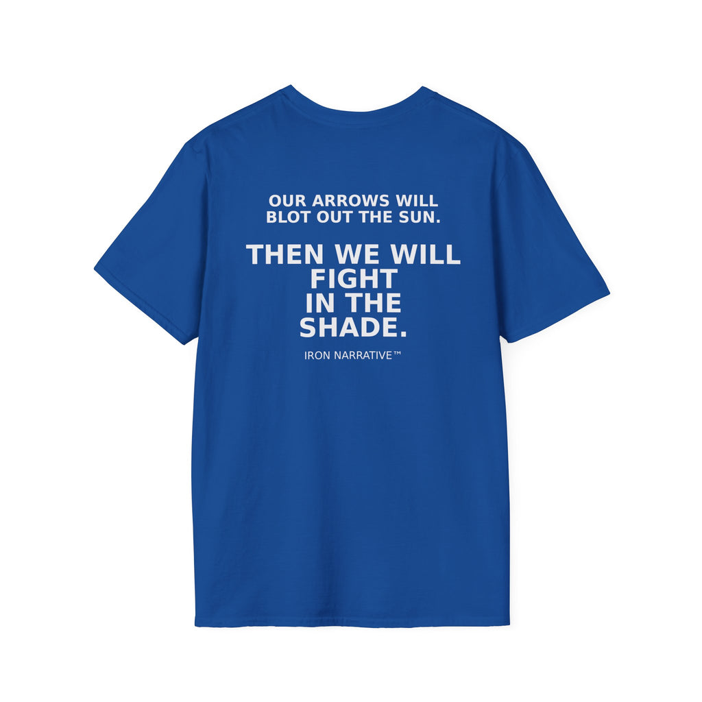 Fight In The Shade T-Shirt — Small Chest Emblem, Subtle Back Print