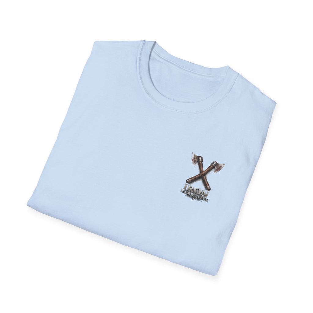 Forged In Suffering T-Shirt — 'Forged in Suffering' Nordic Viking Helmet Graphic Tee