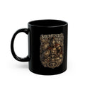 Memento Mori Black Mug — Spartan Helmet Coffee Cup (11oz & 15oz)
