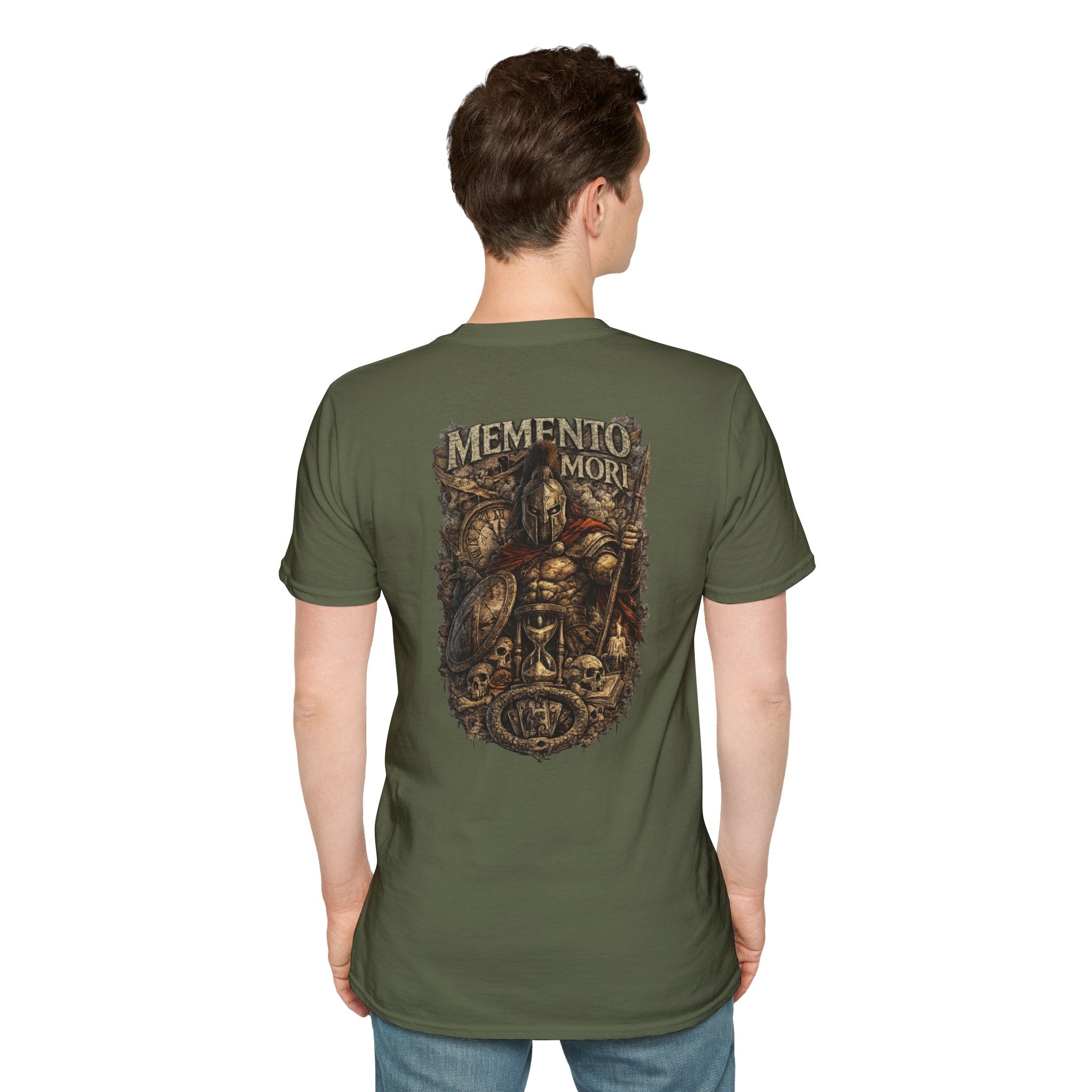 Memento Mori T-Shirt - Vintage Skull & Armor Graphic