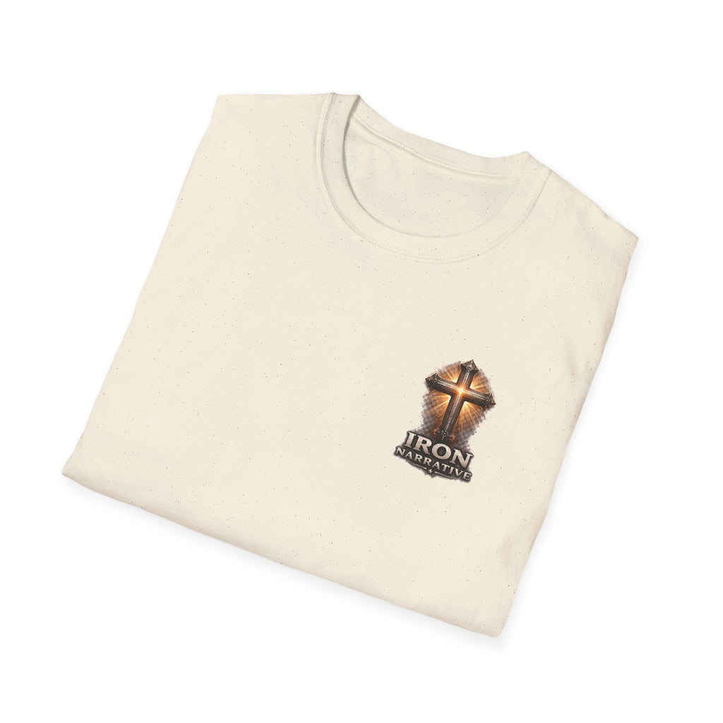 Forged by Faith Knight T‑Shirt — Christian Crusader Armor Design