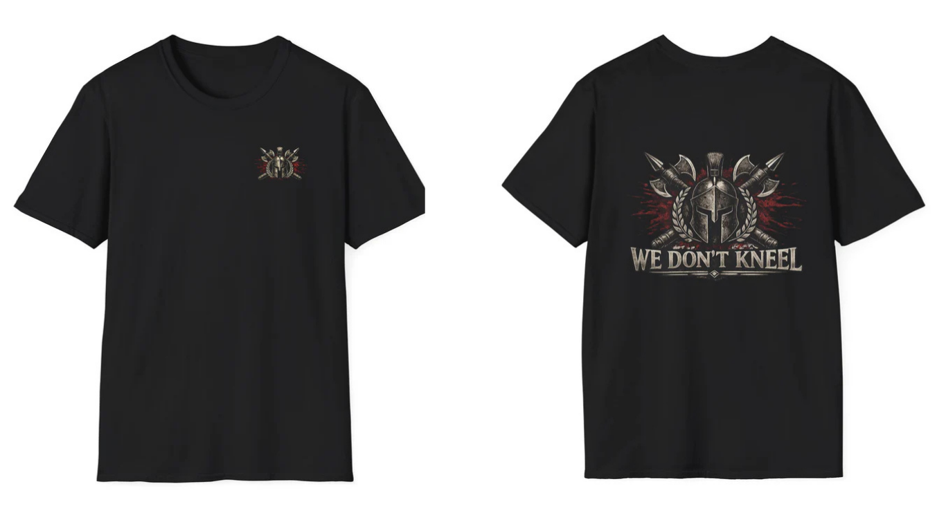 Spartan 'We Don't Kneel' Graphic T-Shirt